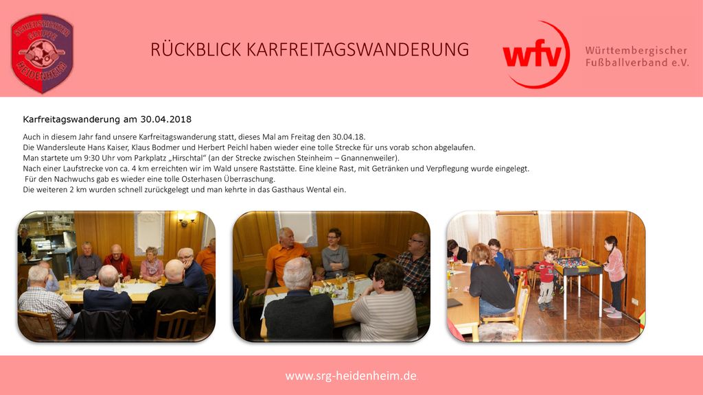 RÜCKBLICK KARFREITAGSWANDERUNG