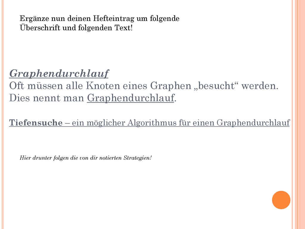 Ergänze nun deinen Hefteintrag um folgende Überschrift und folgenden Text!