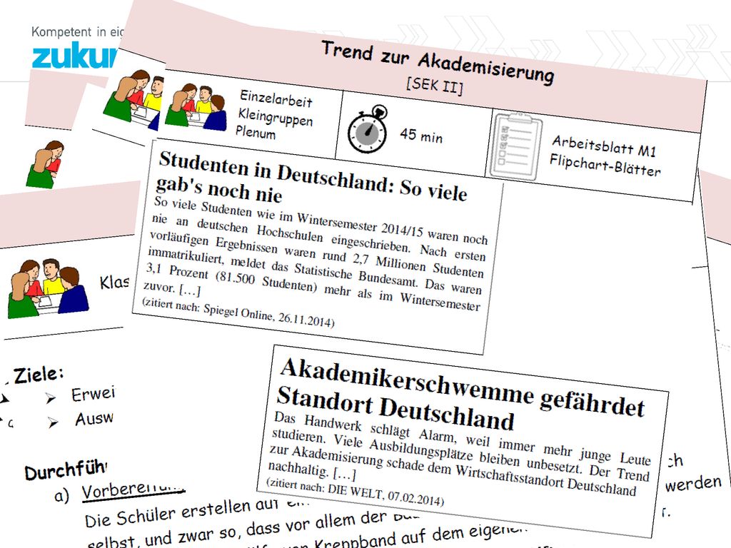 Materialien Teil 2 für Vor- und Nachbereitung - für Schulen -