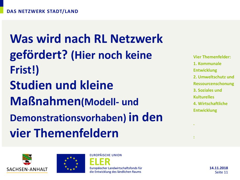 Was wird nach RL Netzwerk gefördert (Hier noch keine Frist!)