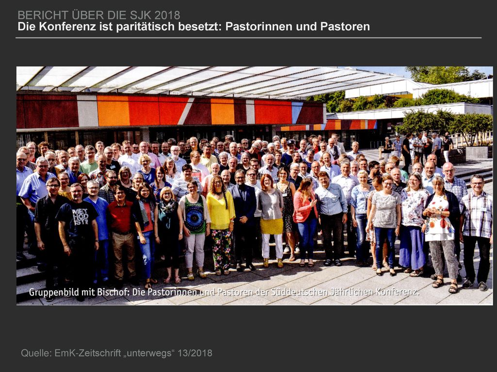 Die Konferenz ist paritätisch besetzt: Pastorinnen und Pastoren