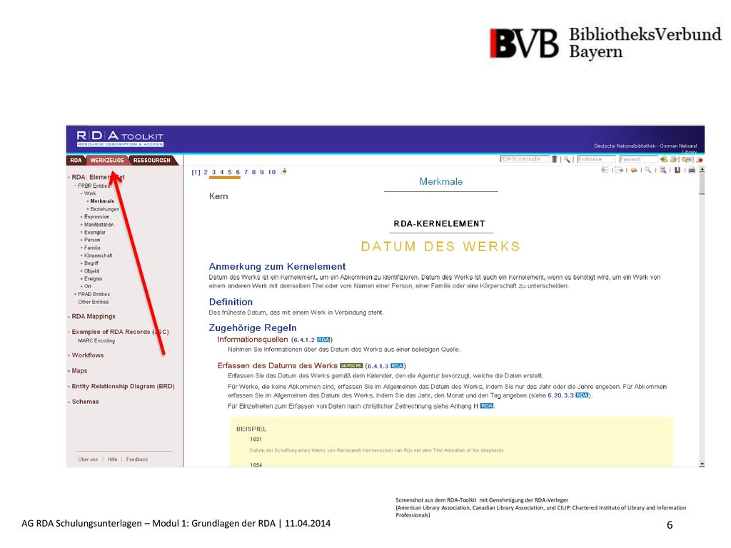Werkzeuge: z.B. Workflows (diese können von Bibliotheken oder Verbünden für die Katalogisierung angelegt werden).