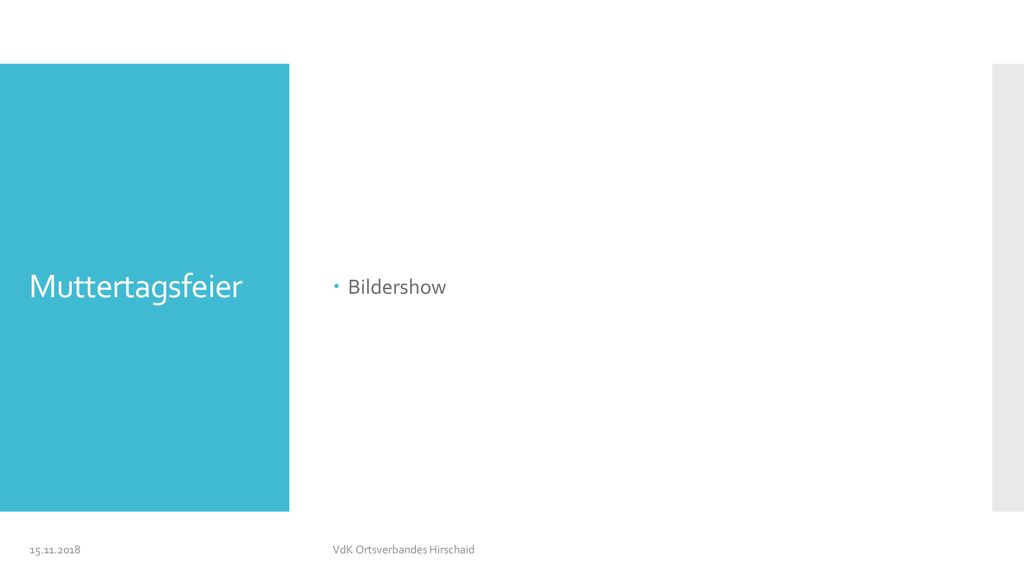 Bildershow Muttertagsfeier VdK Ortsverbandes Hirschaid