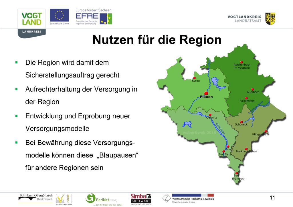Nutzen für die Region Die Region wird damit dem Sicherstellungsauftrag gerecht. Aufrechterhaltung der Versorgung in der Region.