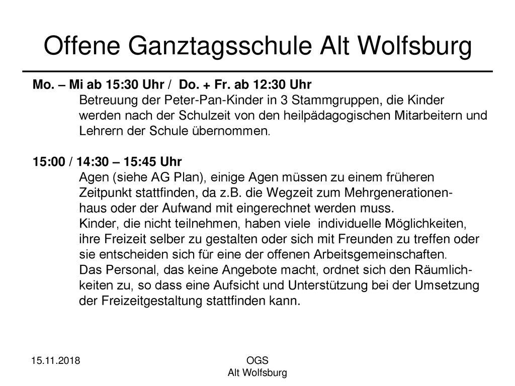 Offene Ganztagsschule Alt Wolfsburg