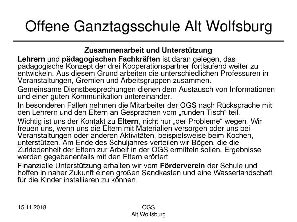 Offene Ganztagsschule Alt Wolfsburg