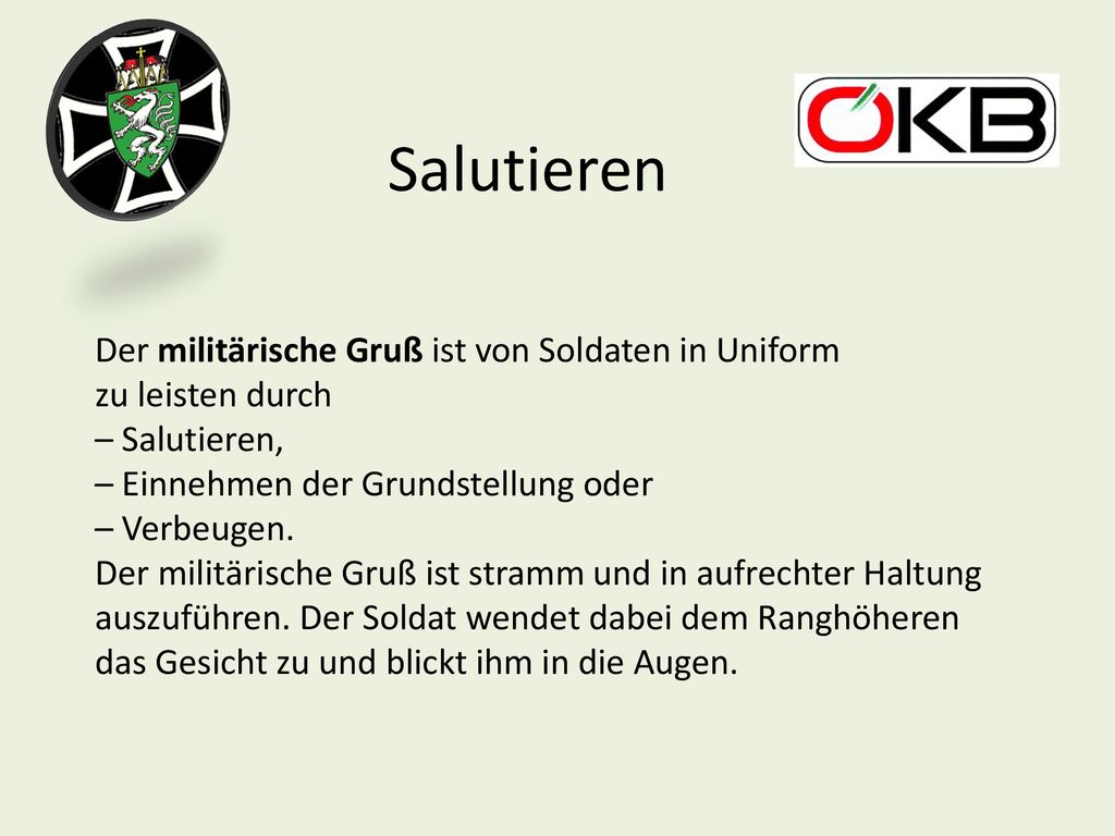 Salutieren Der militärische Gruß ist von Soldaten in Uniform