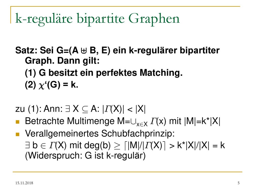 Wiederholung Knotenfarbung Von Graphen Matchings M Ppt Herunterladen