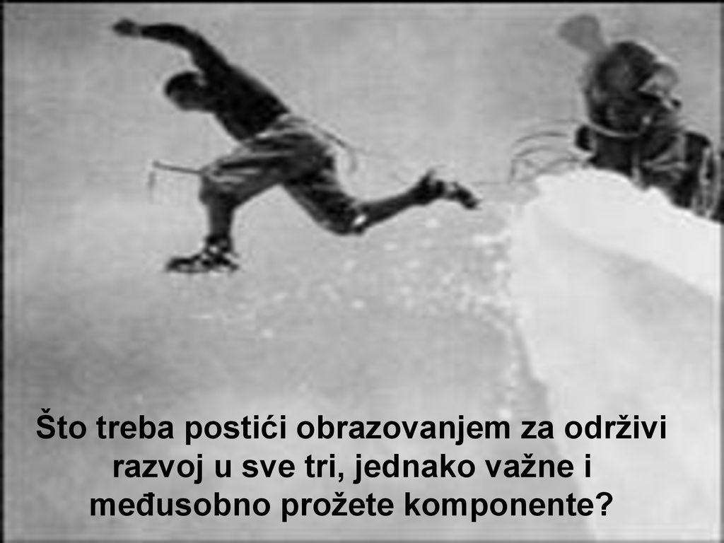 Što treba postići obrazovanjem za održivi razvoj u sve tri, jednako važne i međusobno prožete komponente