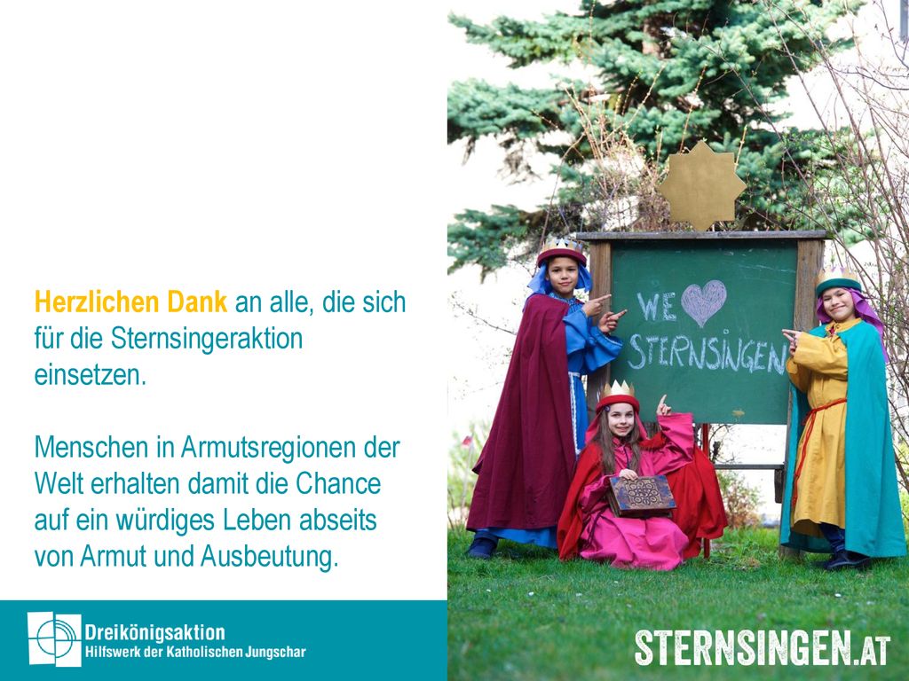 Herzlichen Dank an alle, die sich für die Sternsingeraktion einsetzen