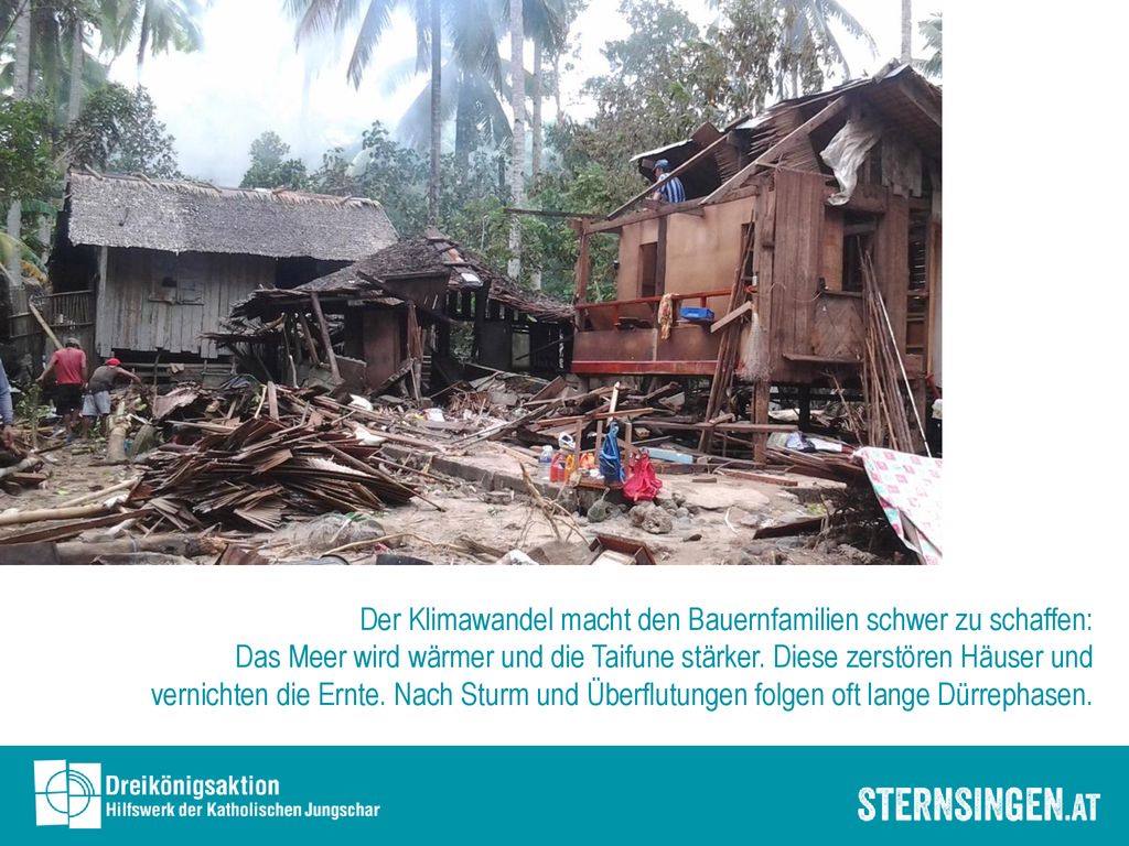 Der Klimawandel macht den Bauernfamilien schwer zu schaffen: Das Meer wird wärmer und die Taifune stärker.