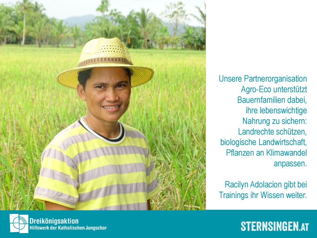 Unsere Partnerorganisation Agro-Eco unterstützt Bauernfamilien dabei, ihre lebenswichtige Nahrung zu sichern: Landrechte schützen, biologische Landwirtschaft, Pflanzen an Klimawandel anpassen.