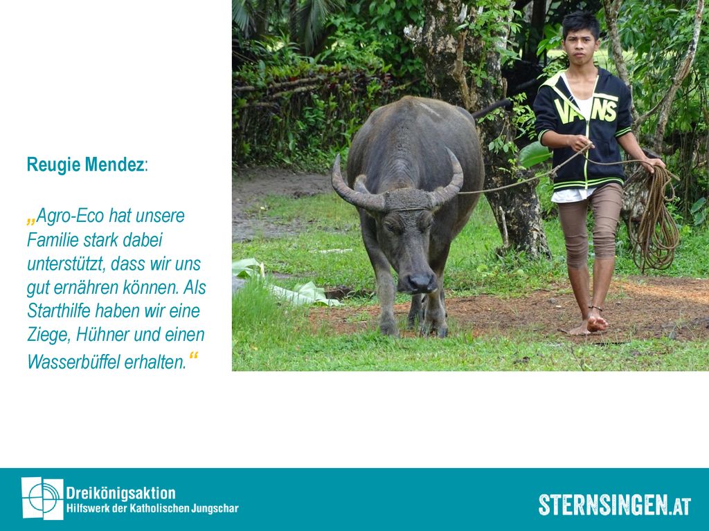 Reugie Mendez: „Agro-Eco hat unsere Familie stark dabei unterstützt, dass wir uns gut ernähren können.