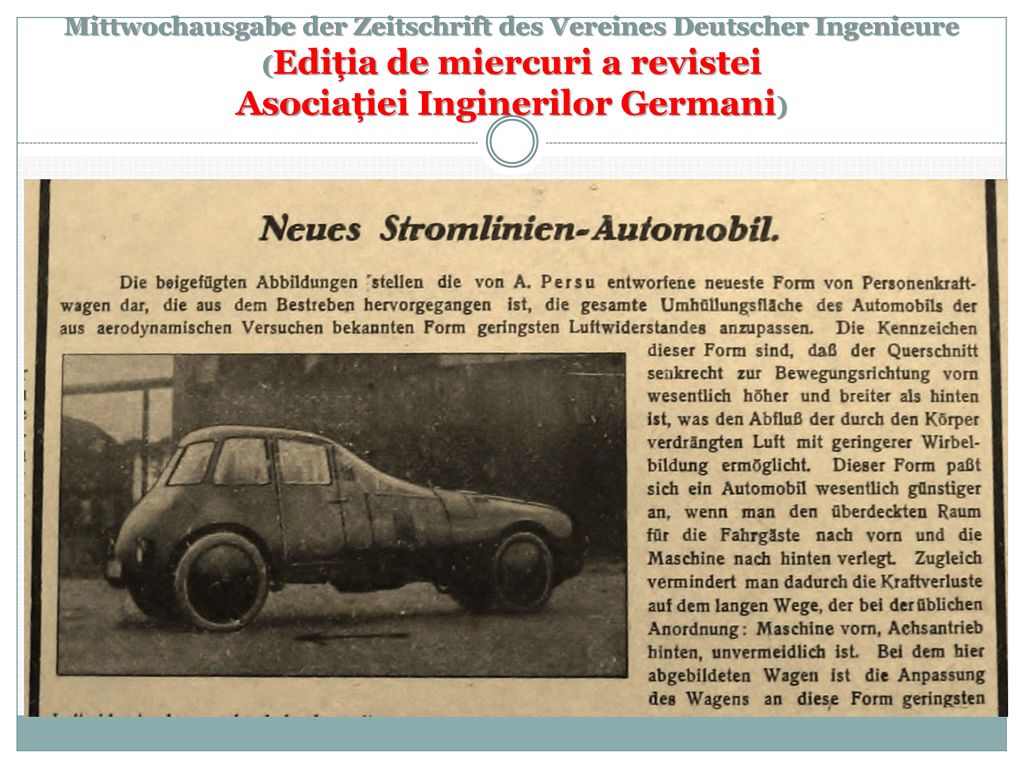Mittwochausgabe der Zeitschrift des Vereines Deutscher Ingenieure (Ediția de miercuri a revistei Asociației Inginerilor Germani)