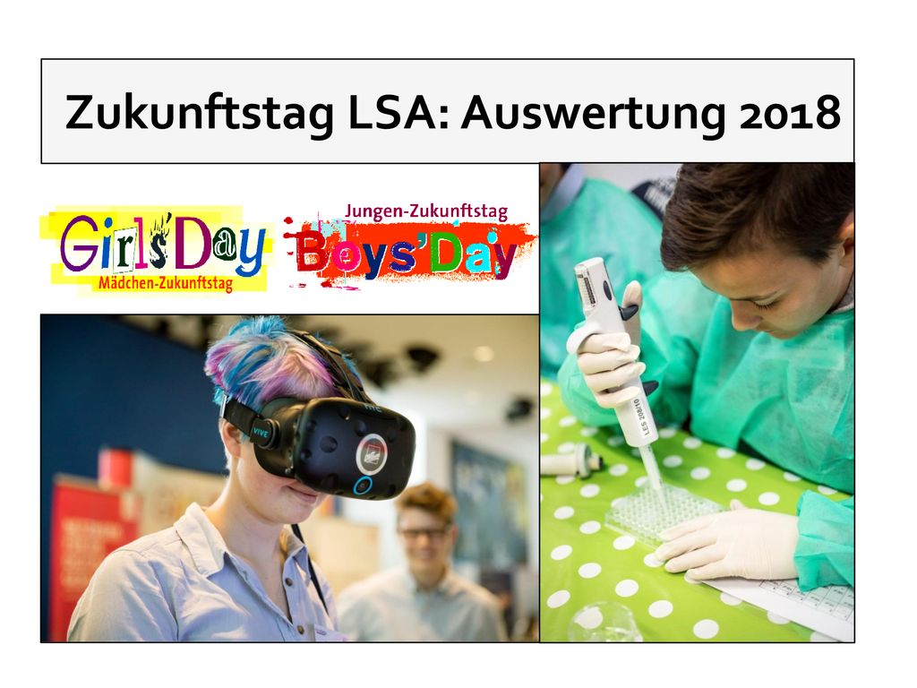 Zukunftstag LSA: Auswertung 2018