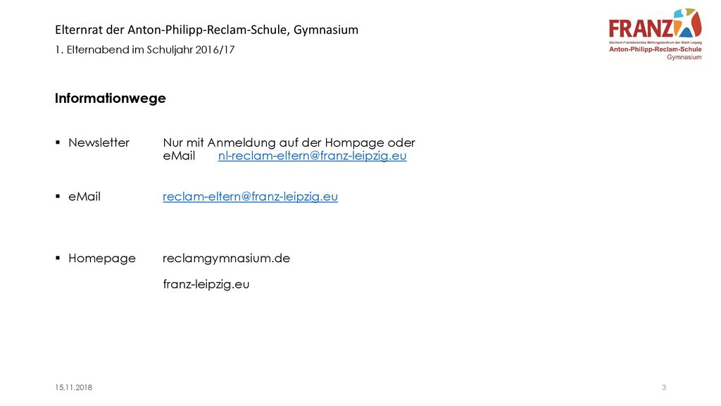 Informationwege Newsletter Nur mit Anmeldung auf der Hompage oder