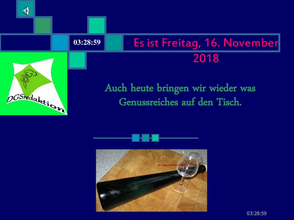 Auch heute bringen wir wieder was Genussreiches auf den Tisch.