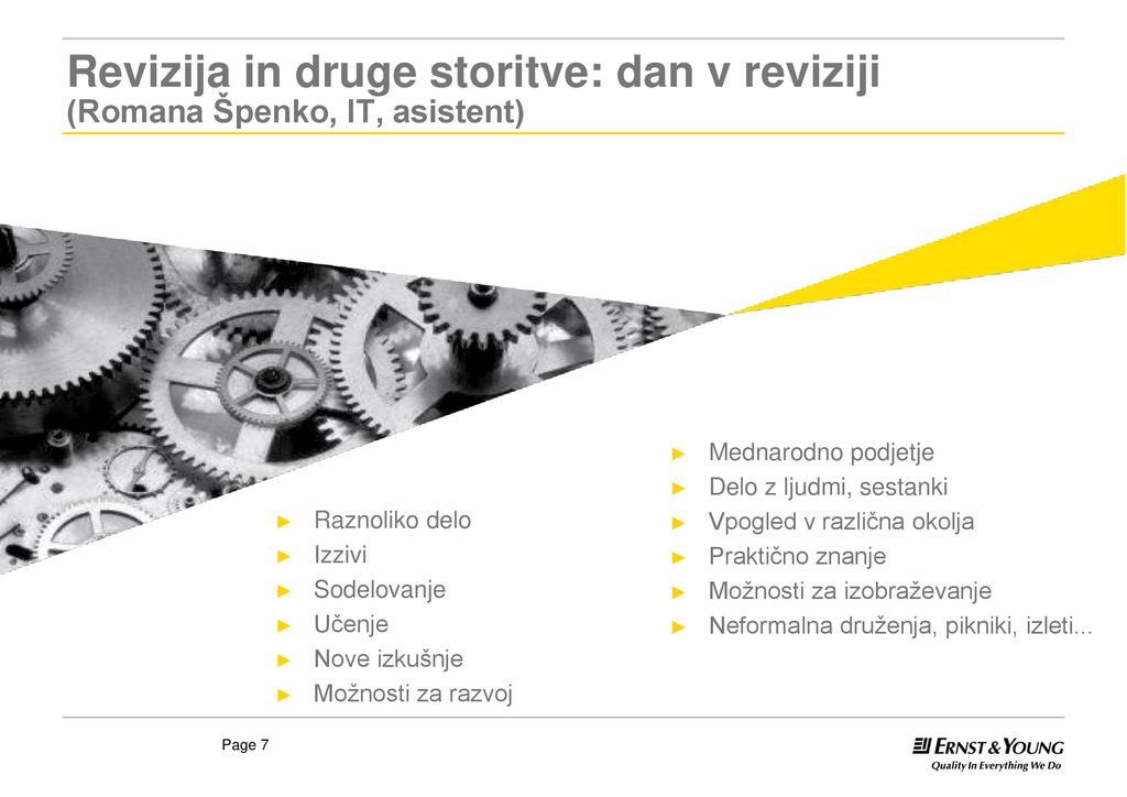 Revizija in druge storitve: dan v reviziji (Romana Špenko, IT, asistent)