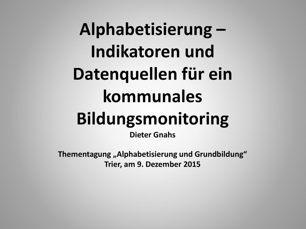 Thementagung „Alphabetisierung und Grundbildung