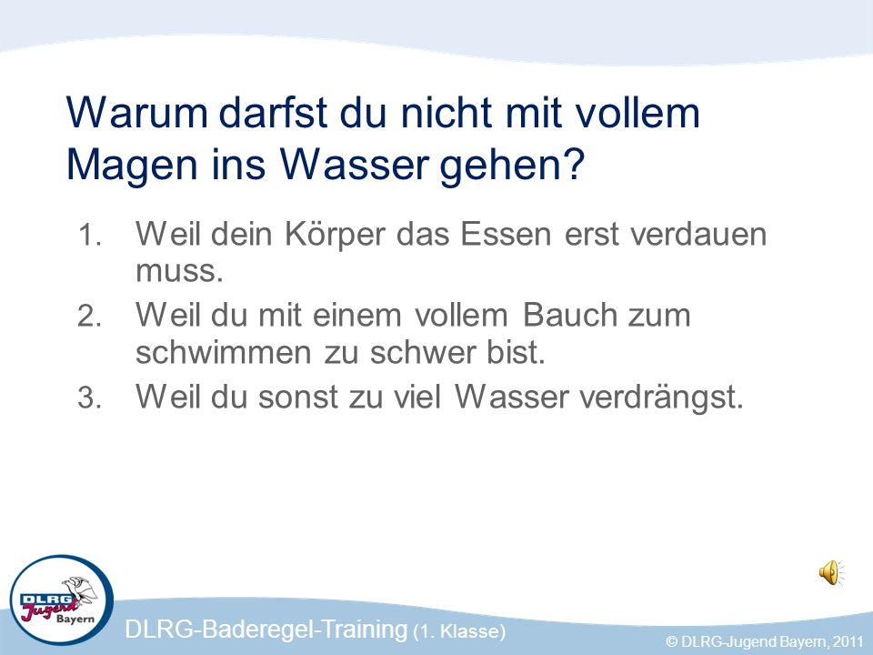 Warum darfst du nicht mit vollem Magen ins Wasser gehen