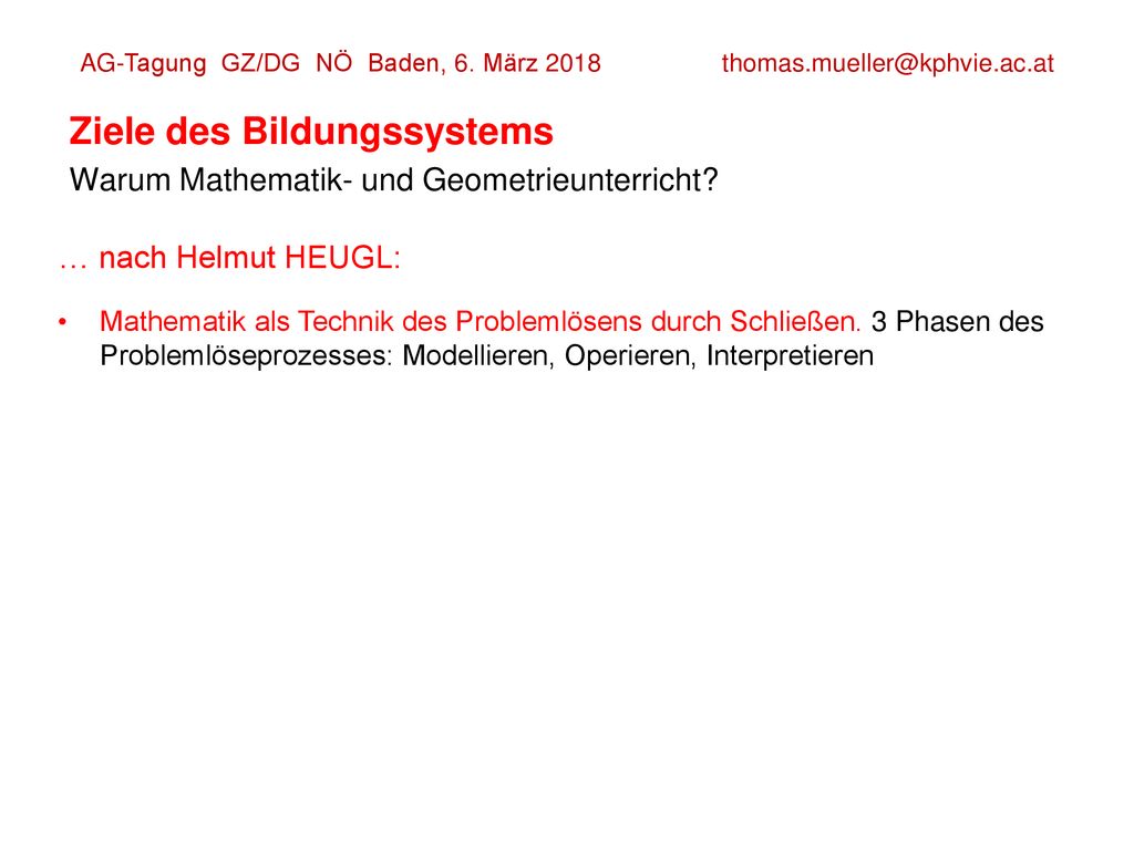 AG-Tagung GZ/DG NÖ Baden, 6. März 2018