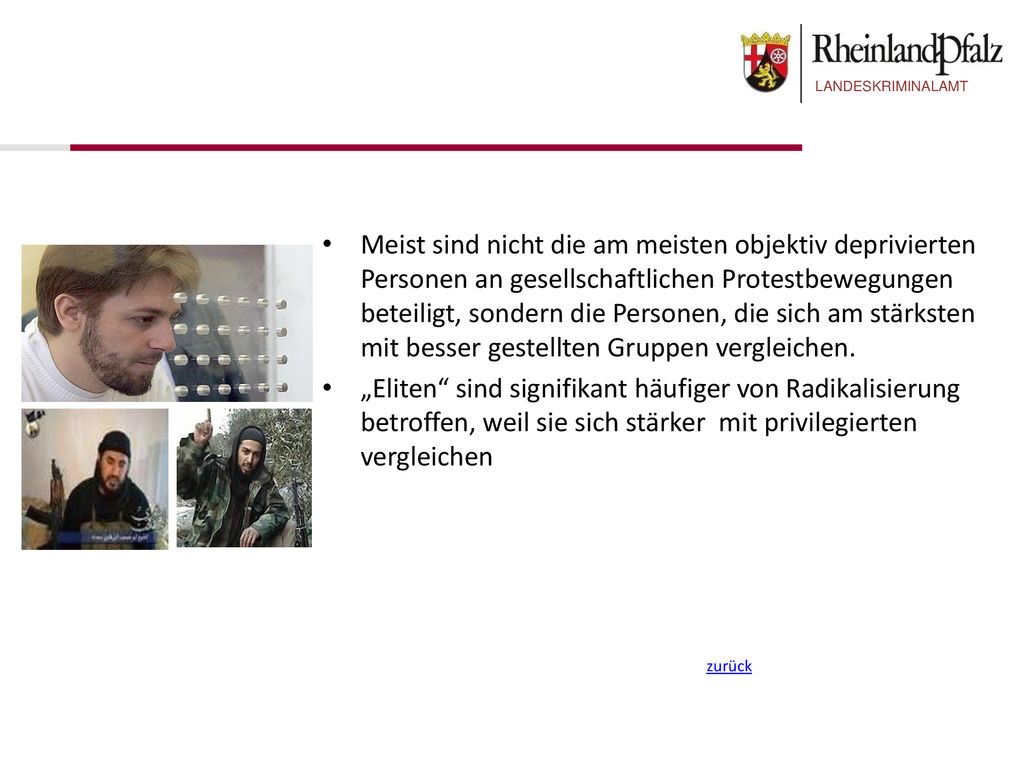 Meist sind nicht die am meisten objektiv deprivierten Personen an gesellschaftlichen Protestbewegungen beteiligt, sondern die Personen, die sich am stärksten mit besser gestellten Gruppen vergleichen.