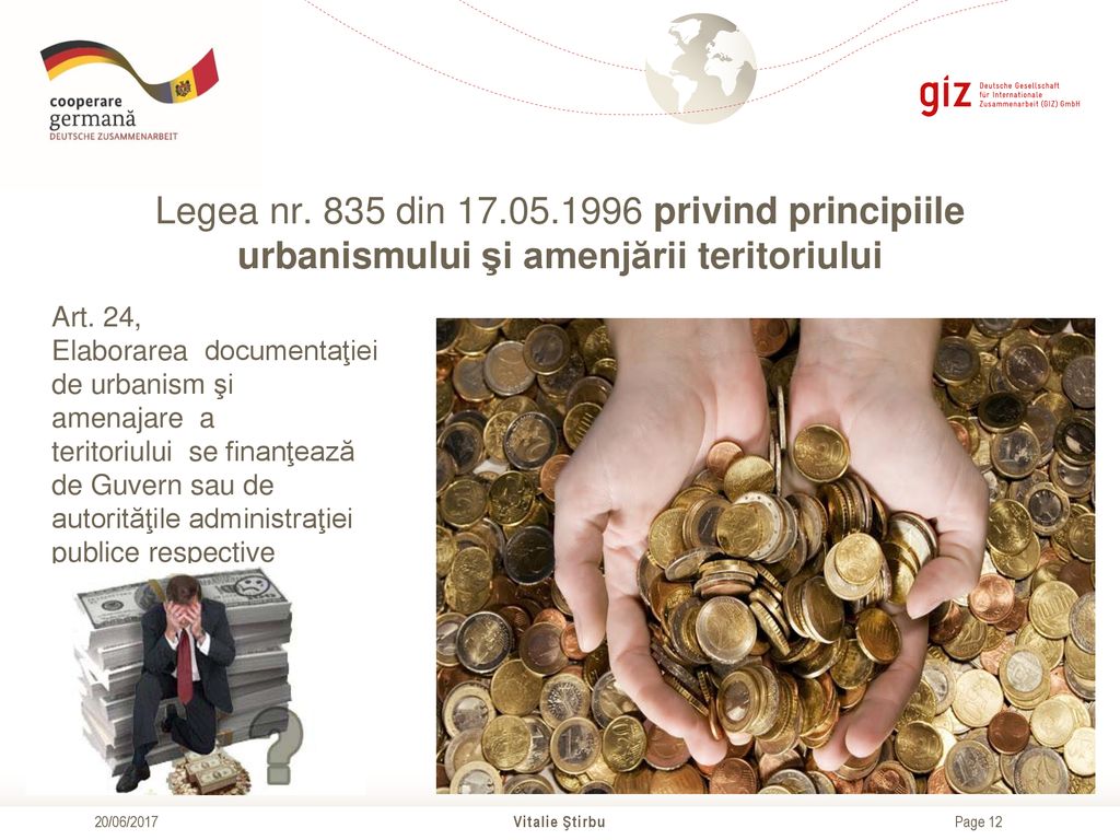 Legea nr. 835 din privind principiile urbanismului şi amenjării teritoriului