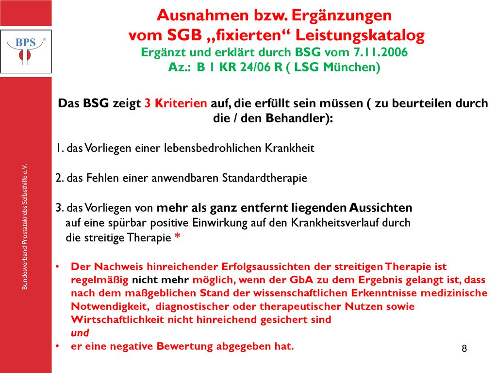 Ausnahmen bzw. Ergänzungen vom SGB „fixierten Leistungskatalog