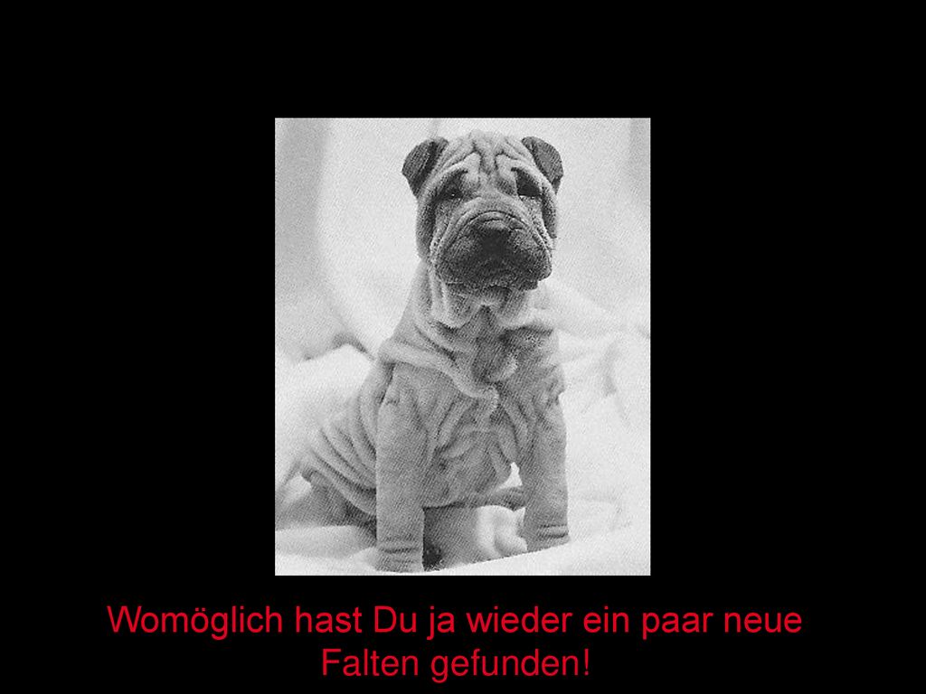 Womöglich hast Du ja wieder ein paar neue Falten gefunden!