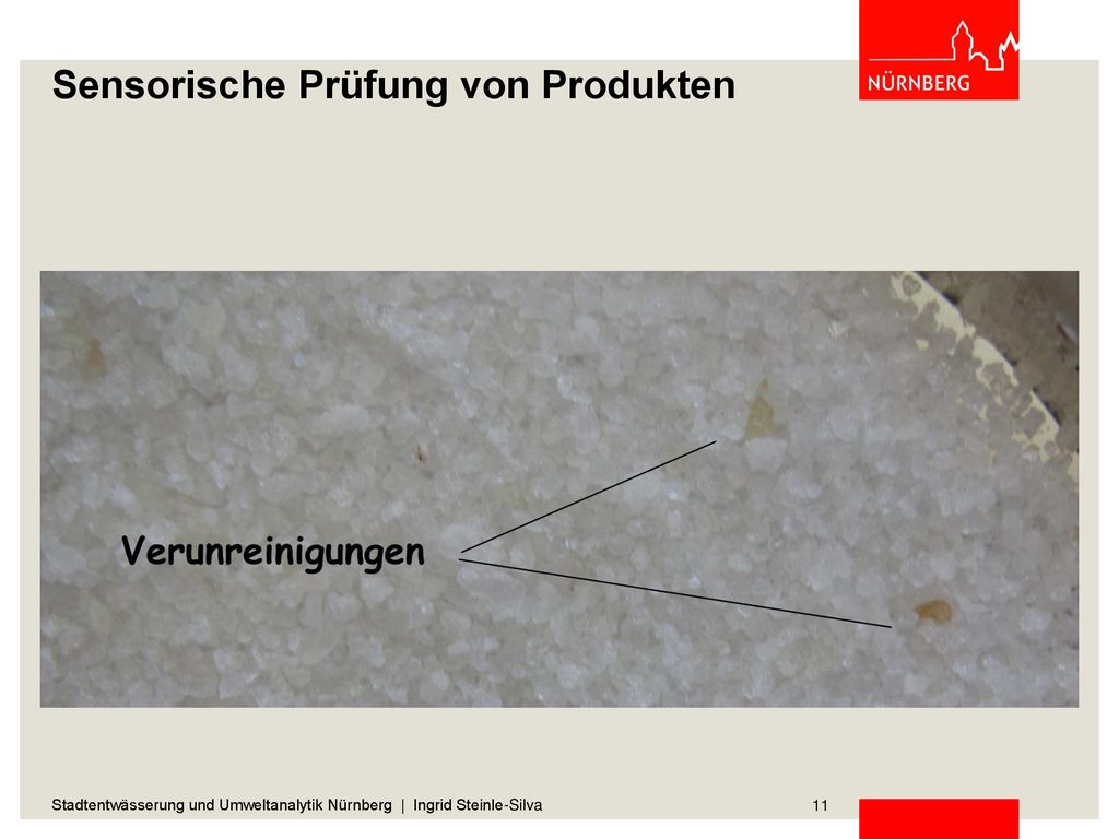 Sensorische Prüfung von Produkten