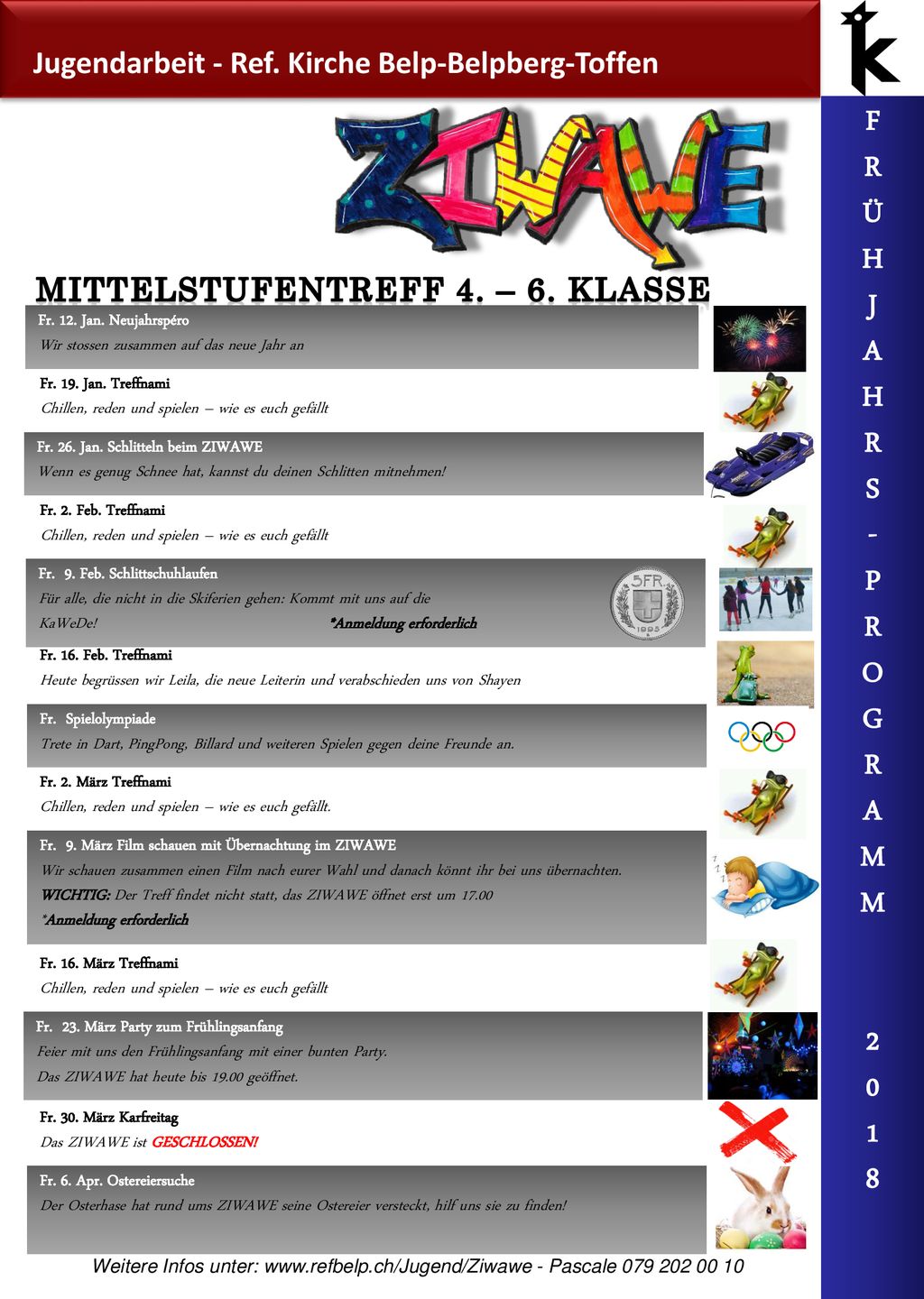 F R Ü H J A S - P O G M Mittelstufentreff 4. – 6. Klasse