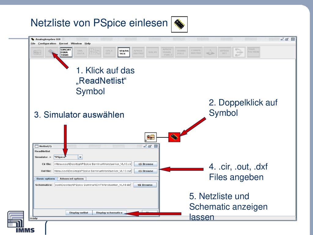 Netzliste von PSpice einlesen