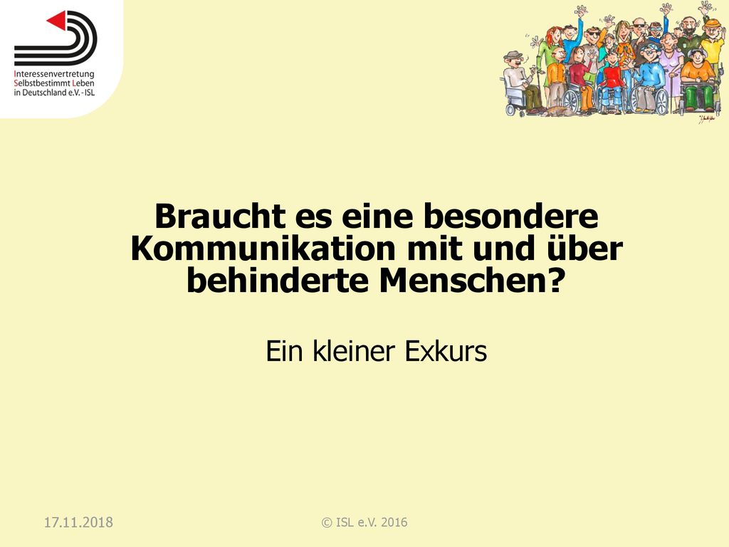 Braucht es eine besondere Kommunikation mit und über behinderte Menschen
