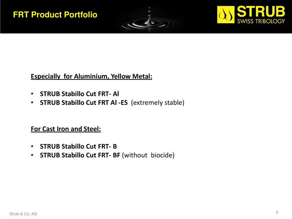 FRT Product Portfolio Especially for Aluminium, Yellow Metal: