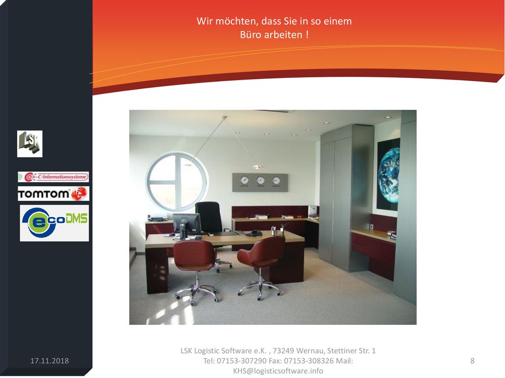 Wir möchten, dass Sie in so einem Büro arbeiten !