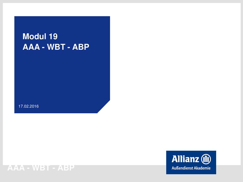 Modul 19 AAA - WBT - ABP AAA - WBT - ABP