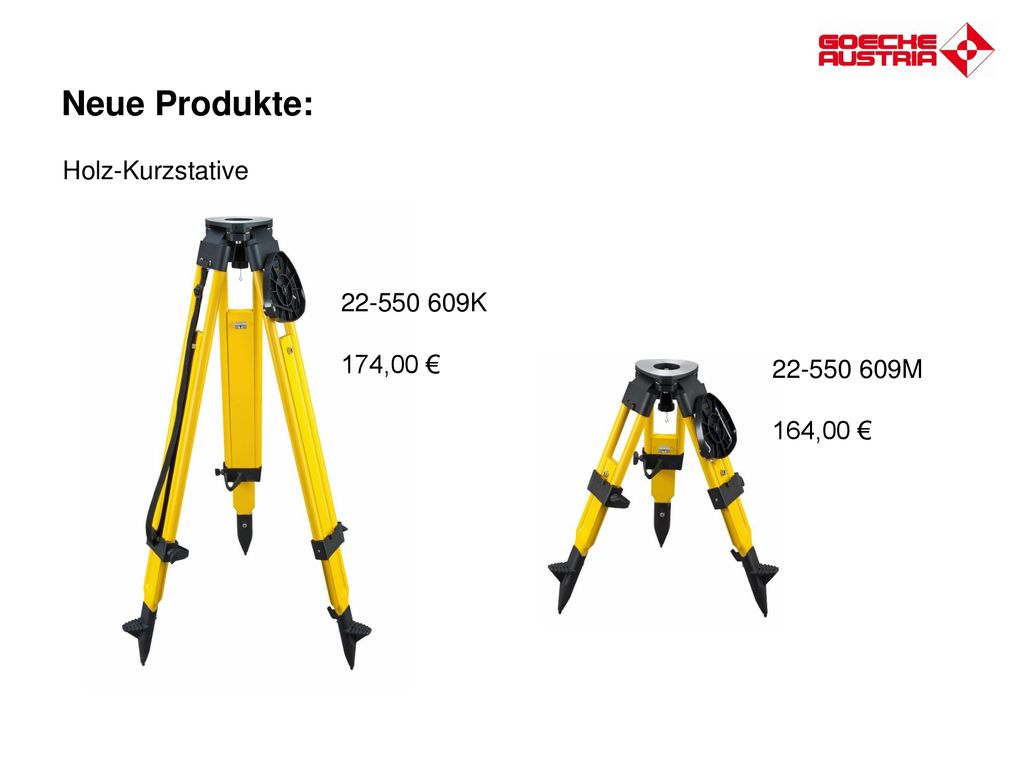 Neue Produkte: Holz-Kurzstative K 174,00 € M
