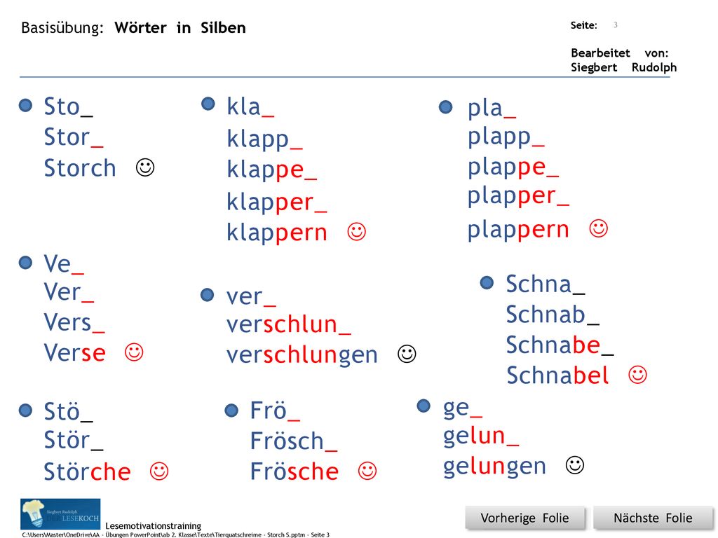 Sto_ kla_ pla_ Stor_ klapp_ plapp_ Storch  klappe_ plappe_ plapper_