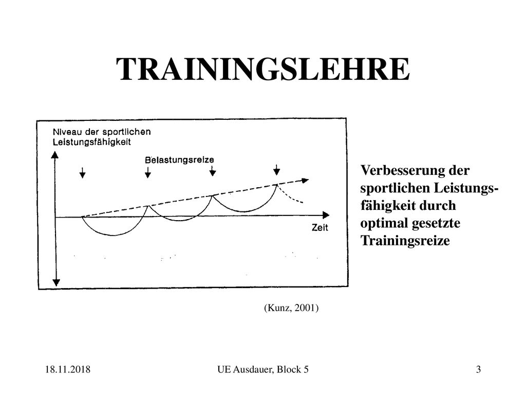 TRAININGSLEHRE Verbesserung der sportlichen Leistungs-fähigkeit durch optimal gesetzte Trainingsreize.