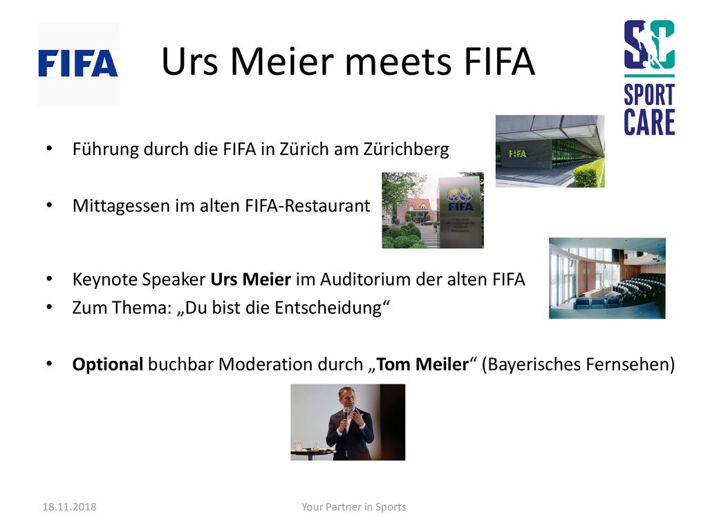Urs Meier meets FIFA Führung durch die FIFA in Zürich am Zürichberg