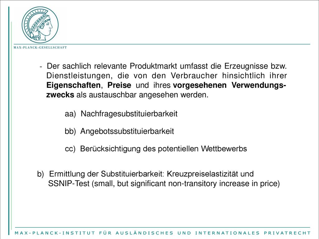 Der sachlich relevante Produktmarkt umfasst die Erzeugnisse bzw.