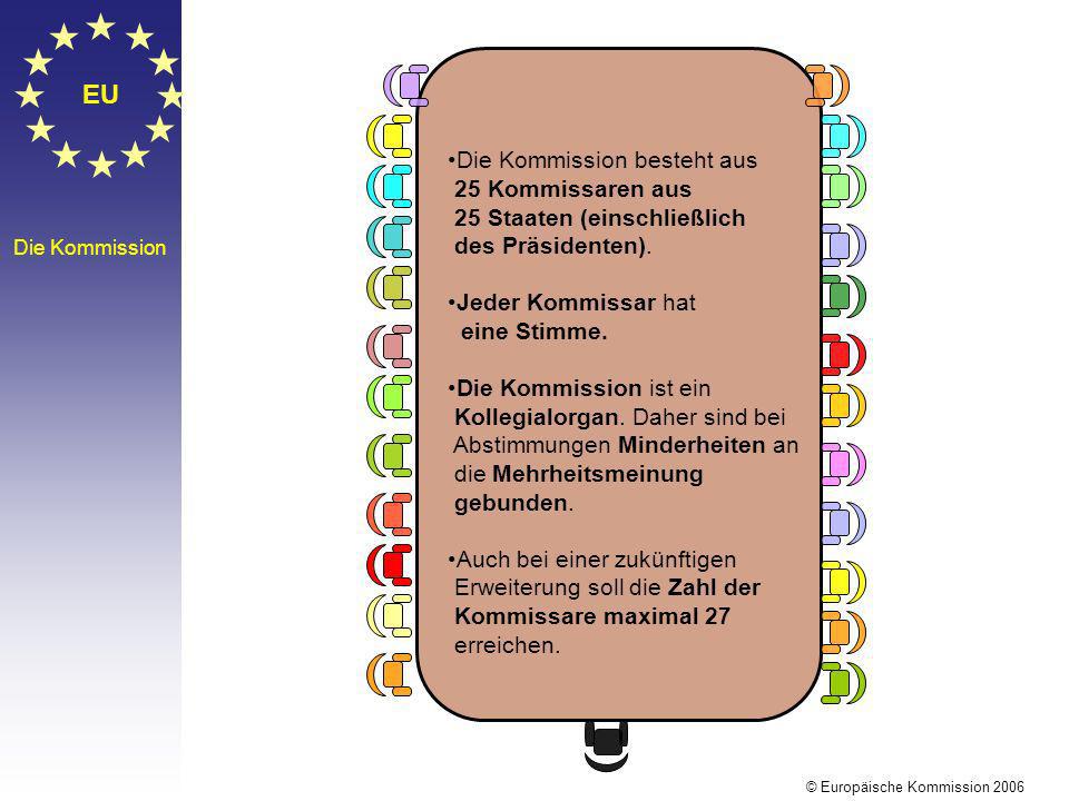 EU Die Kommission besteht aus 25 Kommissaren aus