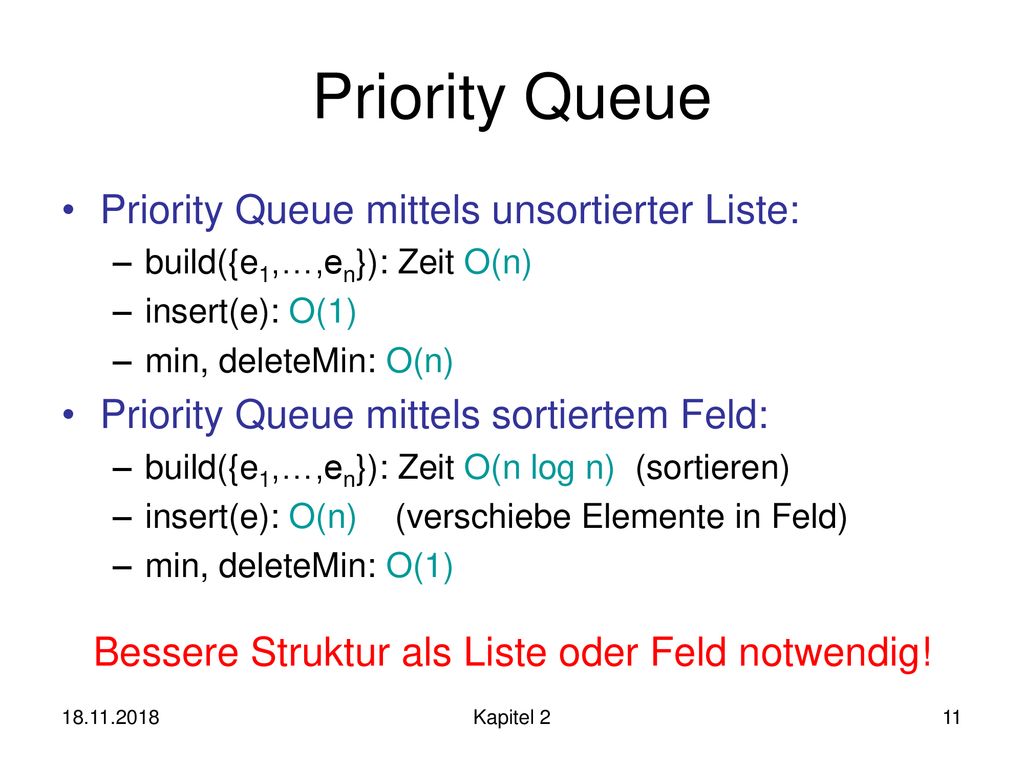 Bessere Struktur als Liste oder Feld notwendig!