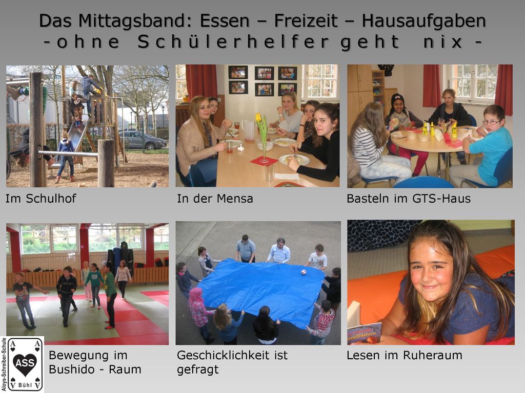 Das Mittagsband: Essen – Freizeit – Hausaufgaben