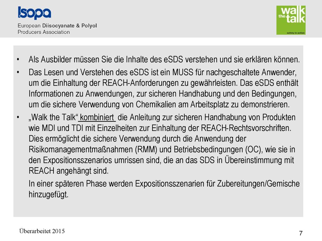 Als Ausbilder müssen Sie die Inhalte des eSDS verstehen und sie erklären können.