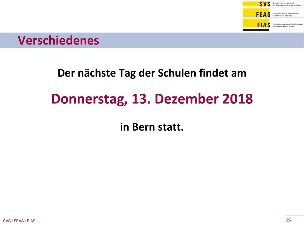 Der nächste Tag der Schulen findet am