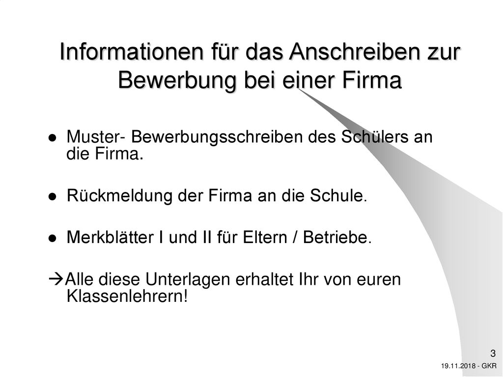 Informationen für das Anschreiben zur Bewerbung bei einer Firma
