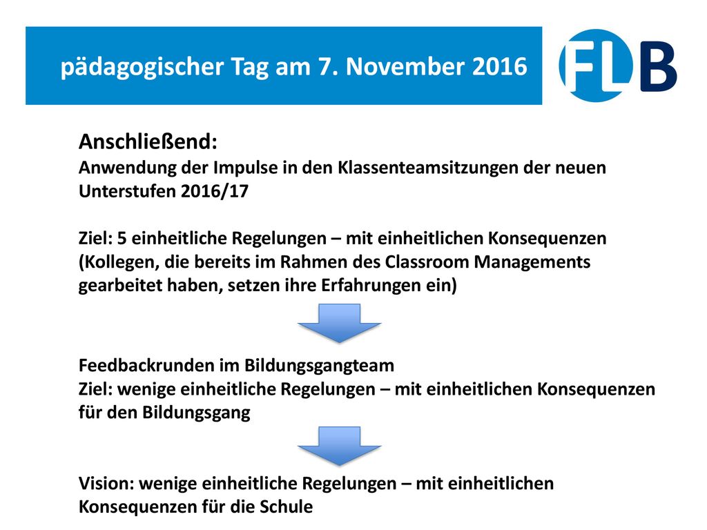 pädagogischer Tag am 7. November 2016