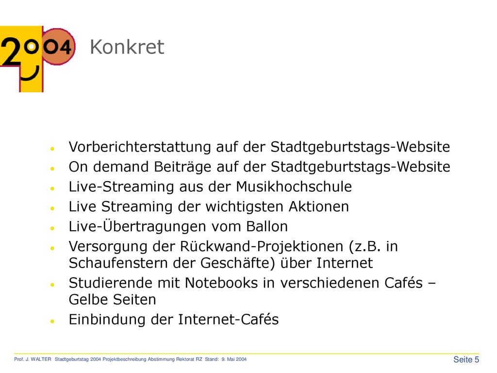 Konkret Vorberichterstattung auf der Stadtgeburtstags-Website