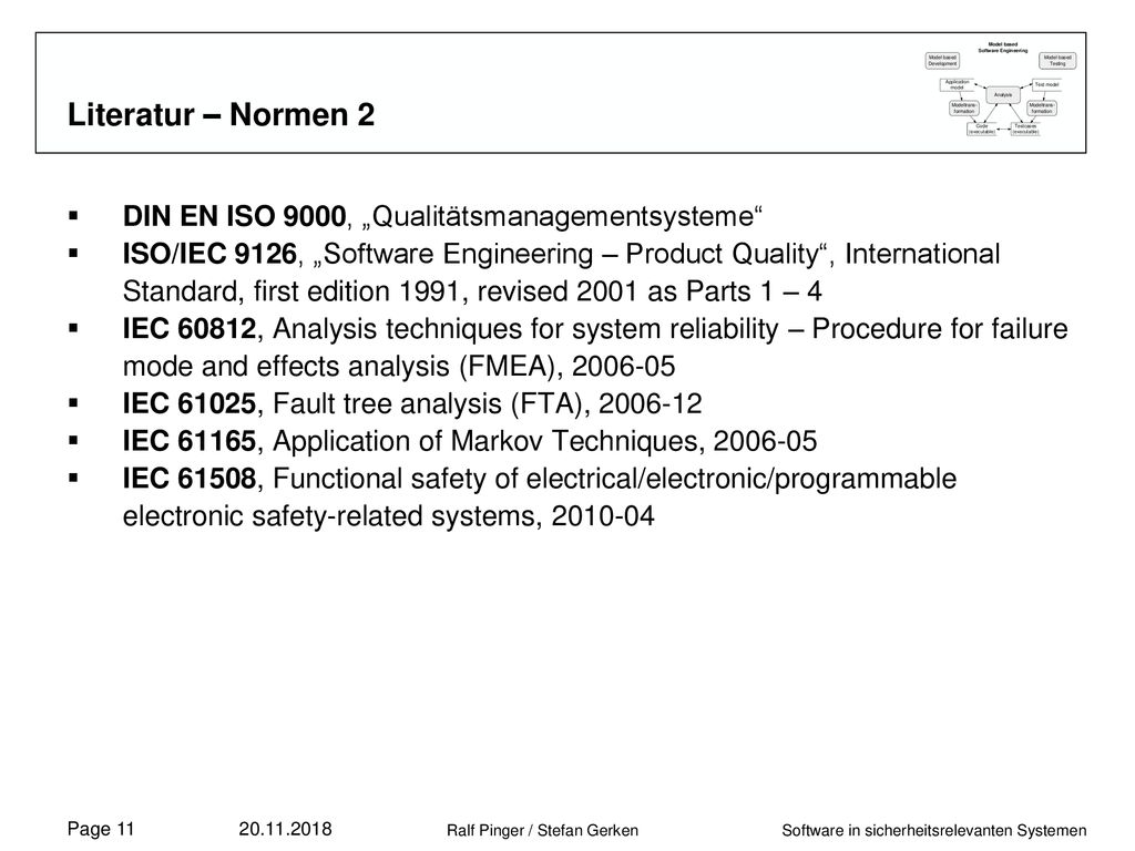 Literatur – Normen 2 DIN EN ISO 9000, „Qualitätsmanagementsysteme